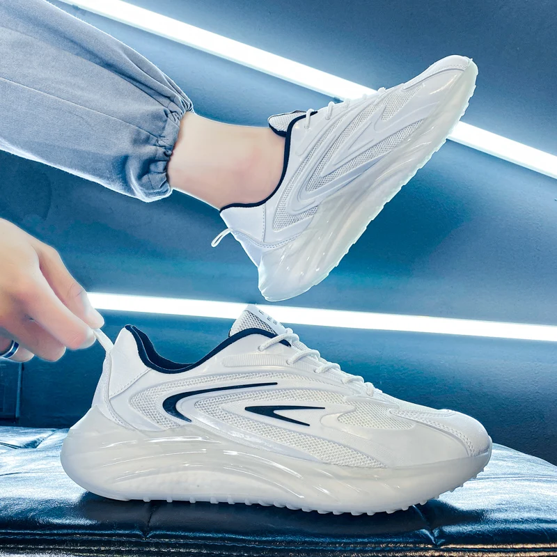 Summer Men s Fashion And Comfortable Running Shoes Breathable Knitted