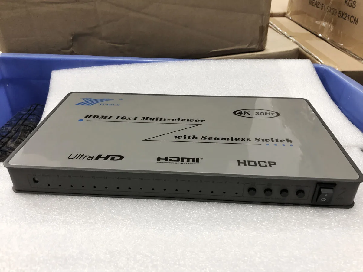 4K 30hz 1080p 60 16 в 1 выход Hdmi сплиттер экрана 16x1 Мульти зритель Multiviewer фото делитель