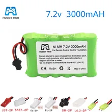 Hobby hub 7,2 v AA 3000mah 2800mah аккумуляторная батарея для дистанционного управления электрическая игрушечная лодка 7,2 v 2400 mah aa nimh батарея