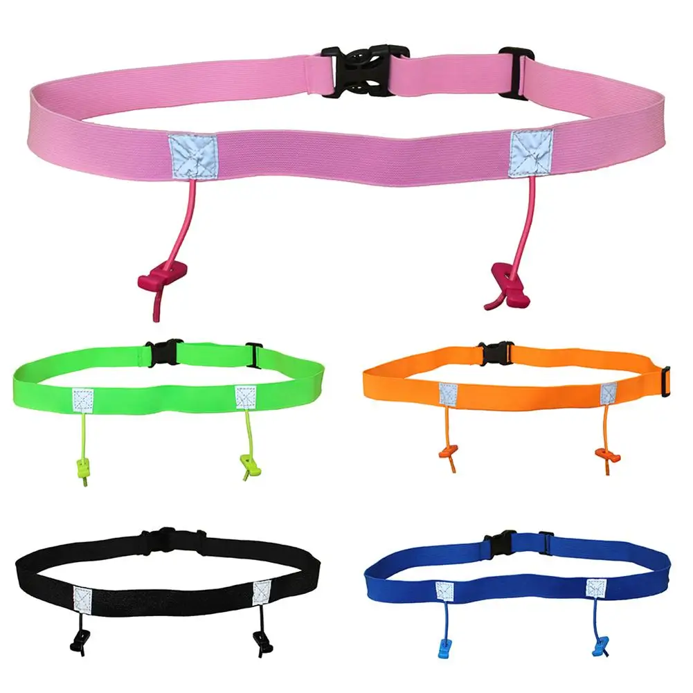 

Sport Triathlon Running Race Adjustable Number Waist Bib Belt Holder with 6 Loop New Chic