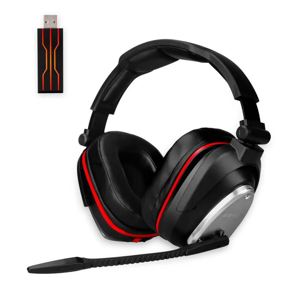 USB 2 4G wireless video gaming headphones without sound time delay for PS4 XBOX ONE PC gamer 7 1 Surround Sound with bass effect