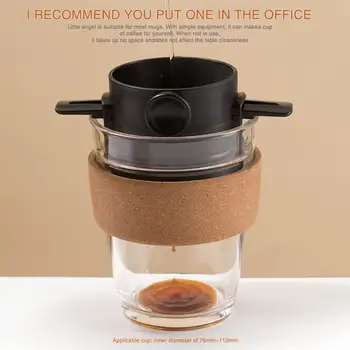 

Stainless Steel Drip Coffee Tea Holder Funnel Baskets Portable Coffee Travel Mug Coffee Dripper Tea Cup Set Kitchen Accessories
