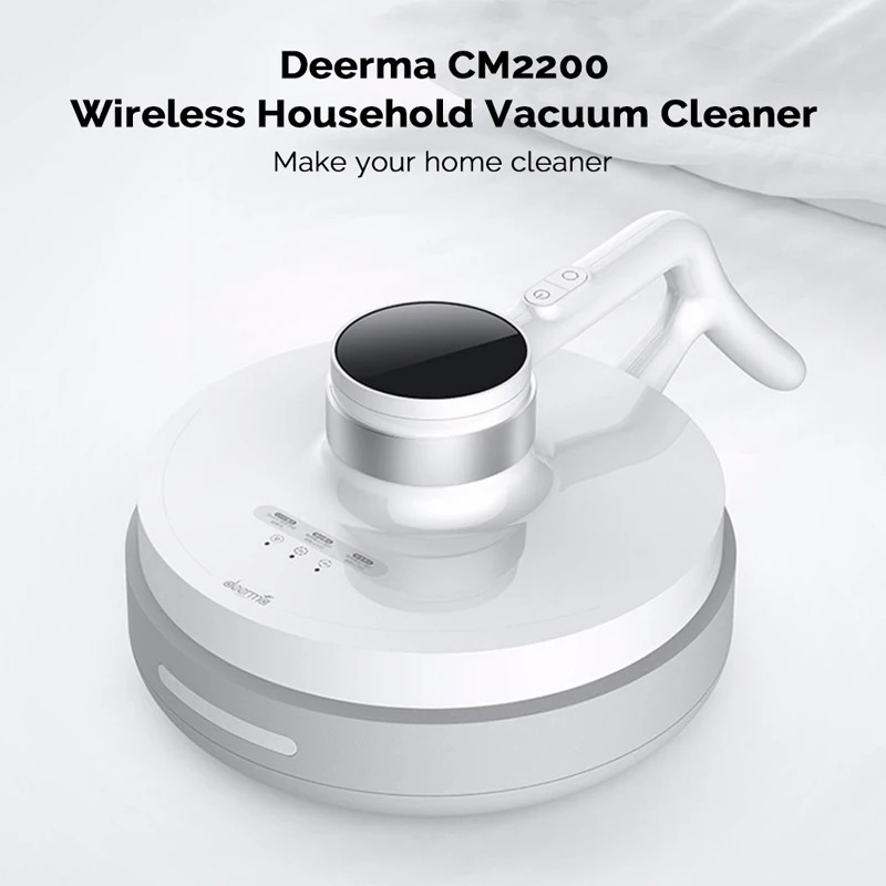  Hot Xiaomi Deerma Portable White Wireless Handheld Vacuums 7000pa Dust Mite Controller Ultraviolet 