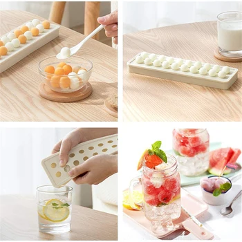 

Silicone Mini Ice Cube Mold, Creative Multi Grid Household DIY Ice Trays Sphere Mould Round Ball Maker for Cocktail Whiskey