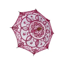 Мини Винтажное деревянное вышитое хлопковое кружево зонтик Свадебный зонт так маленький для свадебного подарка реквизит для фотографий детский подарок#31 июля