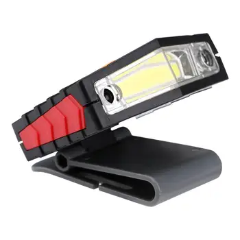 

Portable Headlamp COB LED Clip On Cap Light Flashlight Cycling Hiking Waterproof Hat Headlamp
