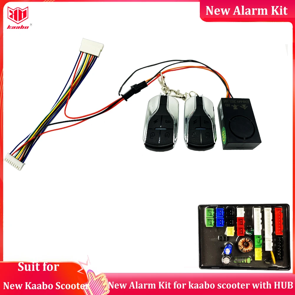 New Wireless Alarm Kit For Kaabo Scooter Install With Hub Board Alarm