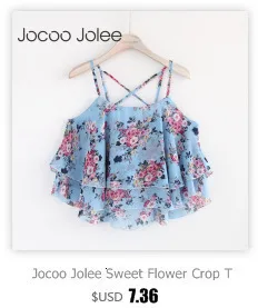 Jocoo Jolee, сексуальные шифоновые топики с оборками для женщин, одноцветные короткие женские топы с подтяжками, модная брендовая Дизайнерская одежда, лето