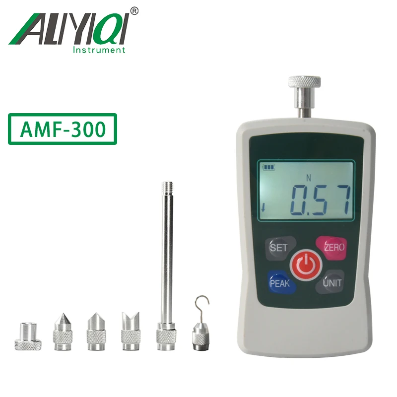 Beennex Digital Display Dynamometer Force Gauge Push and Pull Tester Meter with 5 Side Heads 300N 