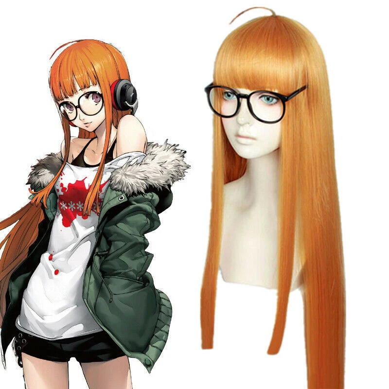 Женский парик из длинных синтетических волос для косплея аниме Persona 5 футаба