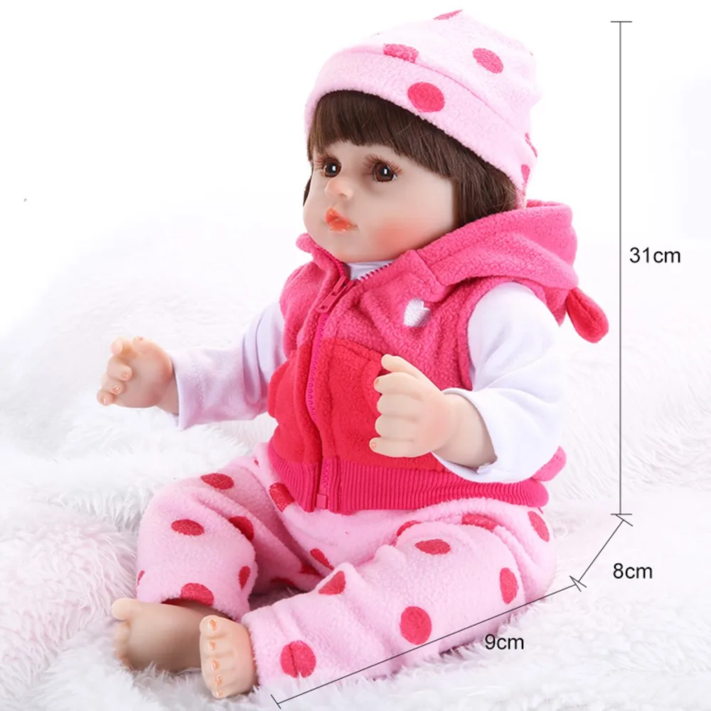 Лидер продаж Реалистичная кукла Reborn Baby 48 см пупсик Дети Девочка Playmate Реалистичная кукла малыш день рождения Рождественский подарок# g4