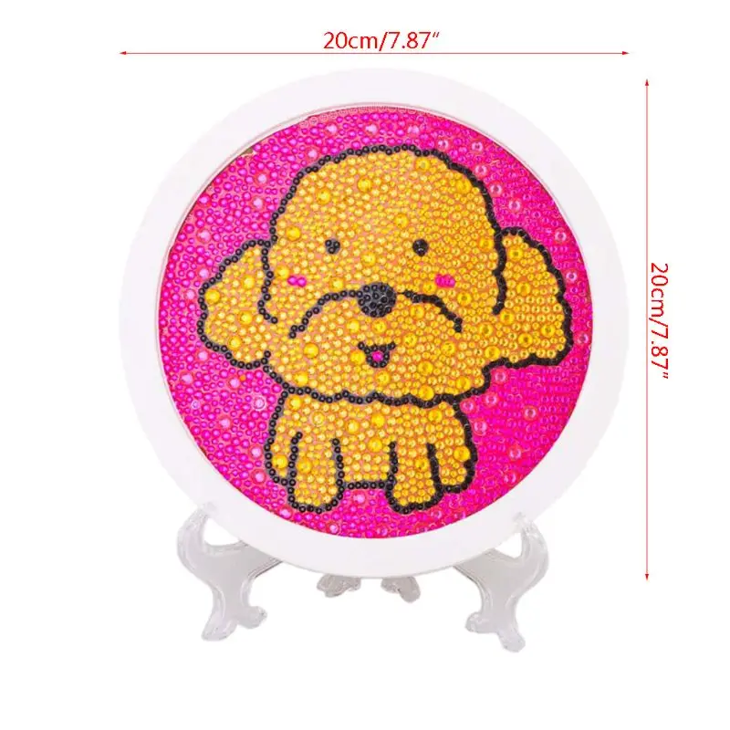 5D round Shaped Diamond Painting Embroidery Needlework Rhinestone Crystal Cross Craft Stitch Kit   Q6PE