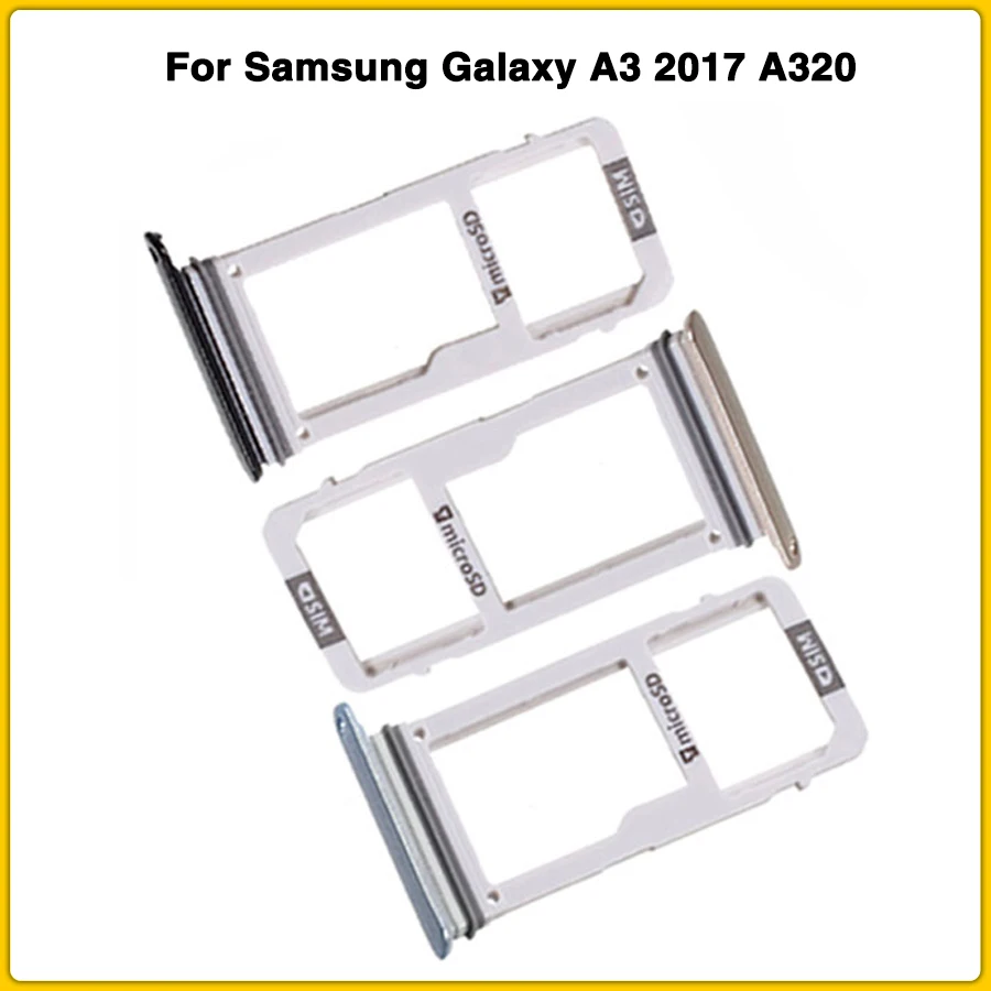 Новый лоток для sim карт a320 Samsung Galaxy A3 2017 A320 устройство считывания SIM держатель