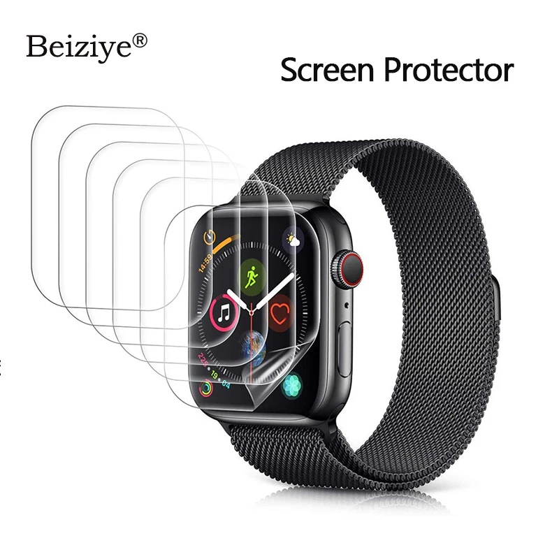 Защитная пленка для Apple Watch, 38 мм, 42 мм, серия 3, 2, 1, против царапин, для iWatch, 40 мм, 44 мм, серия 4, 5, мягкая прозрачная пленка из ТПУ HD