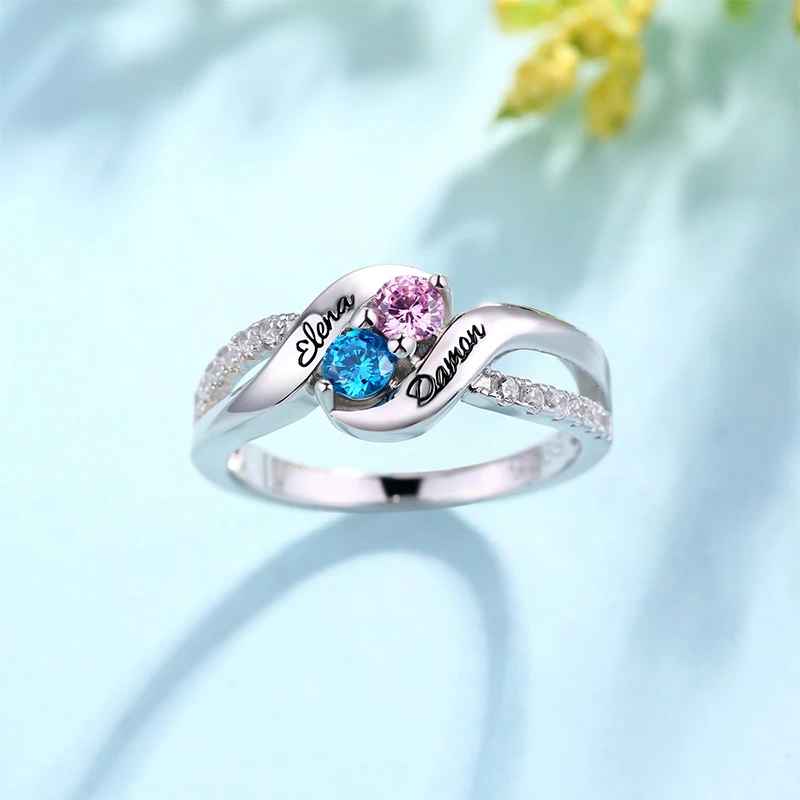 SG новое кольцо из стерлингового серебра 925 для женщин персонализированное модное кольцо с полудрагоценным камнем для подарков