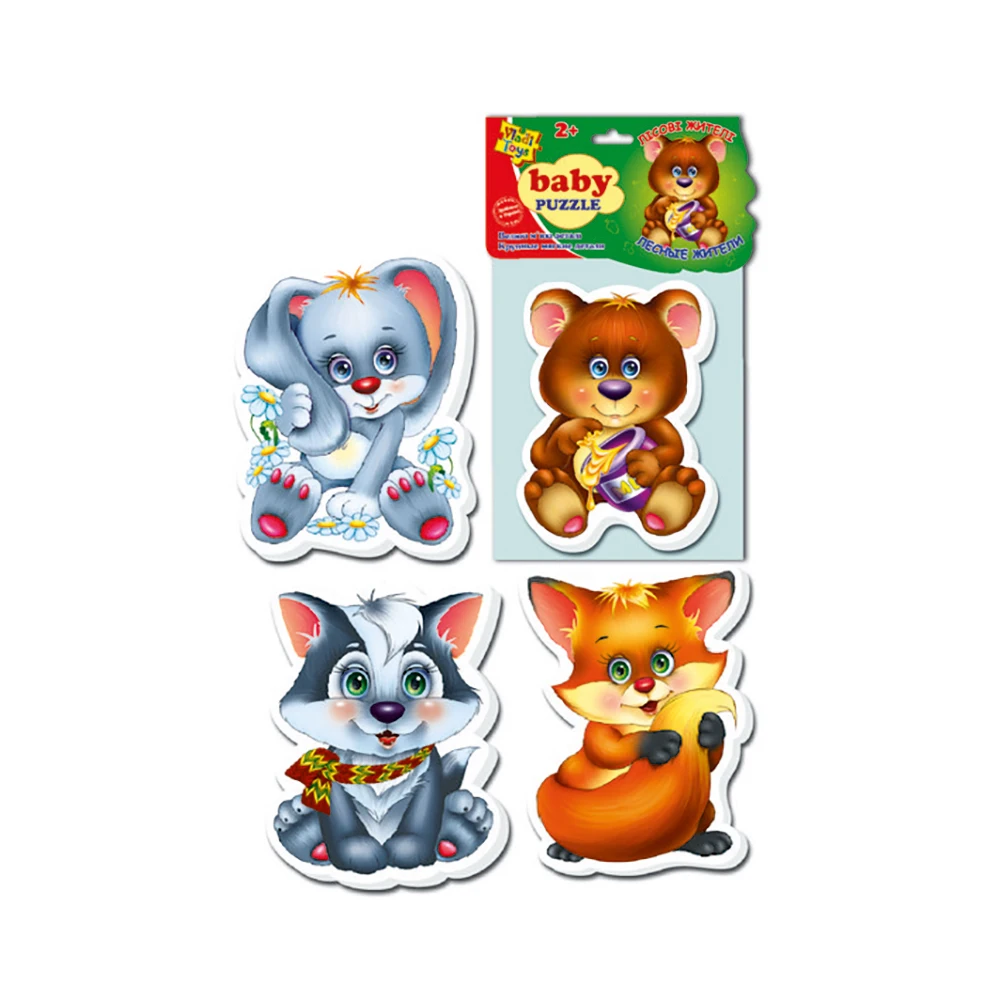Мягкие пазлы Vladi Toys Baby puzzle "Лесные жители"