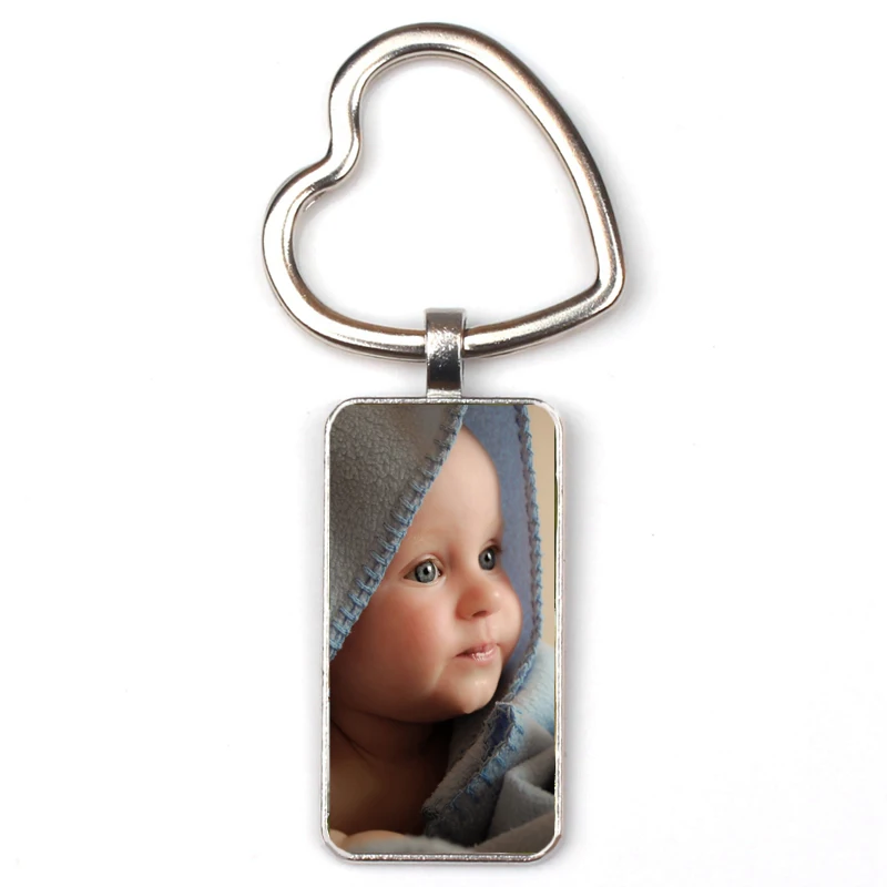 Персонализированные кулон фото на заказ прямоугольный брелок фото вашего ребенка мама папа Дедушка любимый подарок член семьи - Цвет: 3
