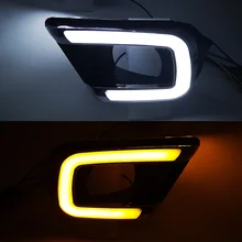 مصباح تشغيل نهاري LED DRL ، ضوء وامض للسيارة ، ضوء النهار ، تصميم سيارة FIAT freemonte ، Dodge Journey 2014 2016
