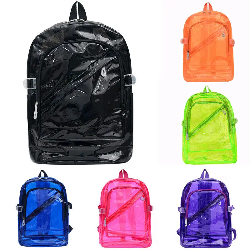 clear plastic mini backpack
