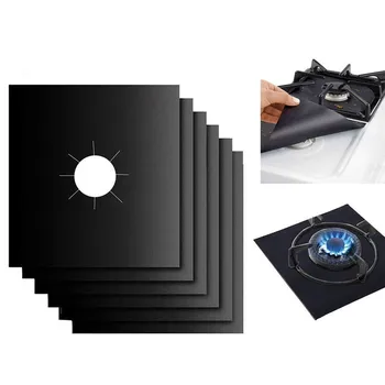 

4PCS/Lot Anti-slip Reusable Foil Mat for Stove Gas Stovetop Burner Protector Liner Cover for Kitchen Cooking Cleaning Tools
