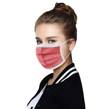 

50PCS Adult Disposable Face Mask Multicolor Breathable Non-woven Masks Solid Color Mouth Mask Mascarillas Desechables