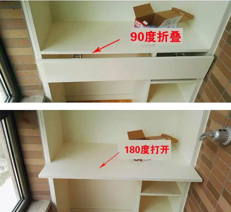 90 180 Degrees self-locking folding hinge table extension connector Cabinet Hinges Furniture lift support Hardware Accessories