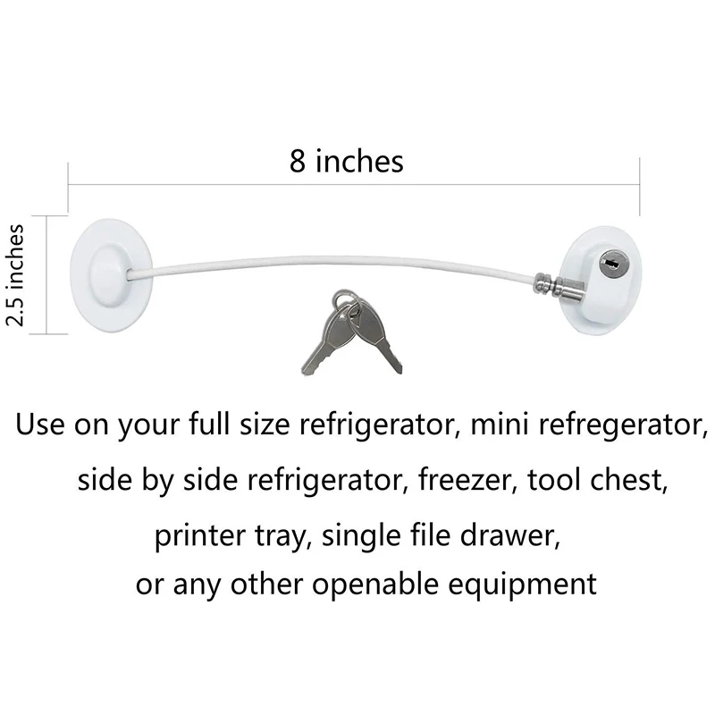 Замок для двери холодильника с 2 клавишами для замок для холодильника безопасность для детей, прозрачный замок шкафа, замок для