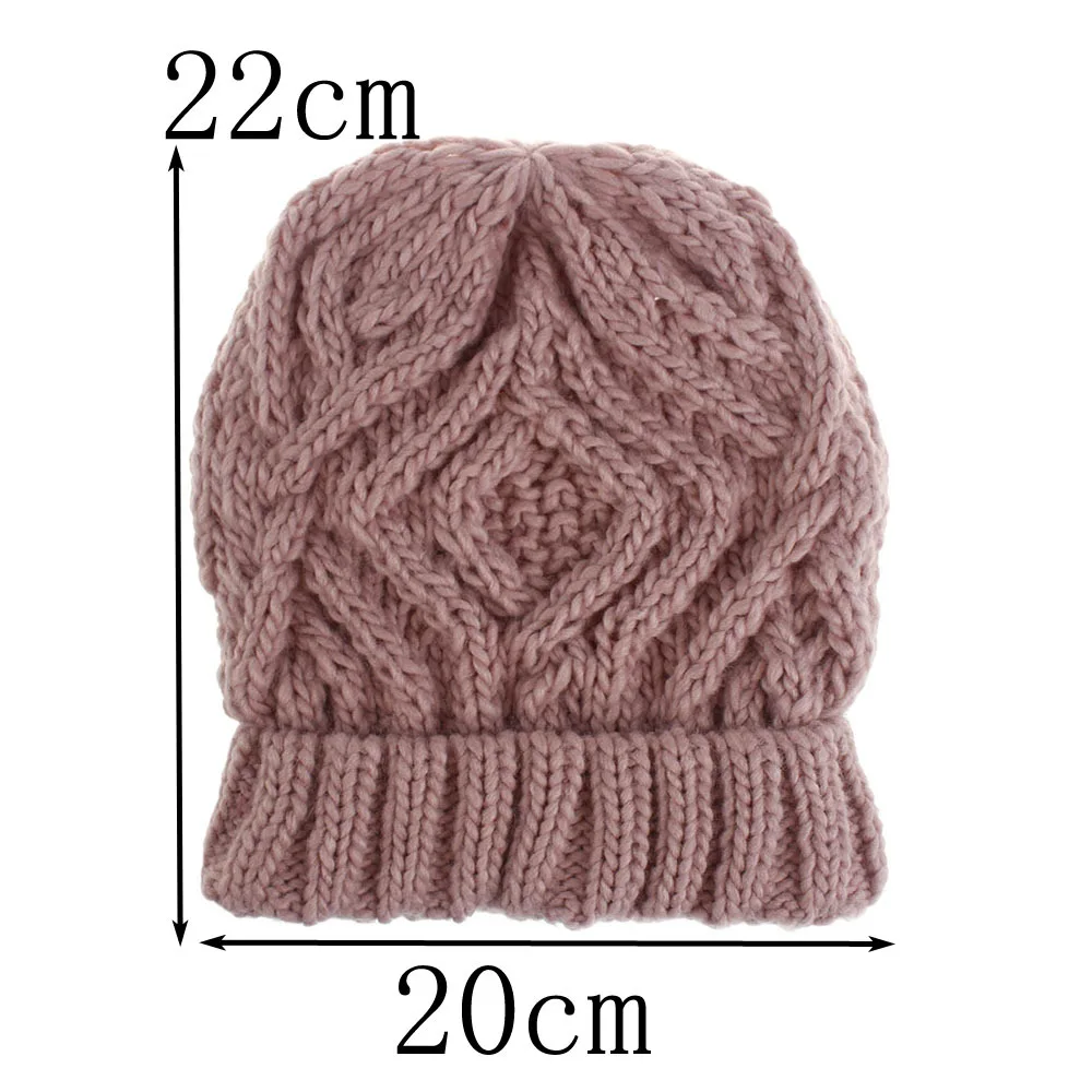 Fashion Winter Knitted Hats For Women Beanie Thick Warm Casual Caps Female Skullies Beanies Autumn Women Cap Wool Hat For Ladies