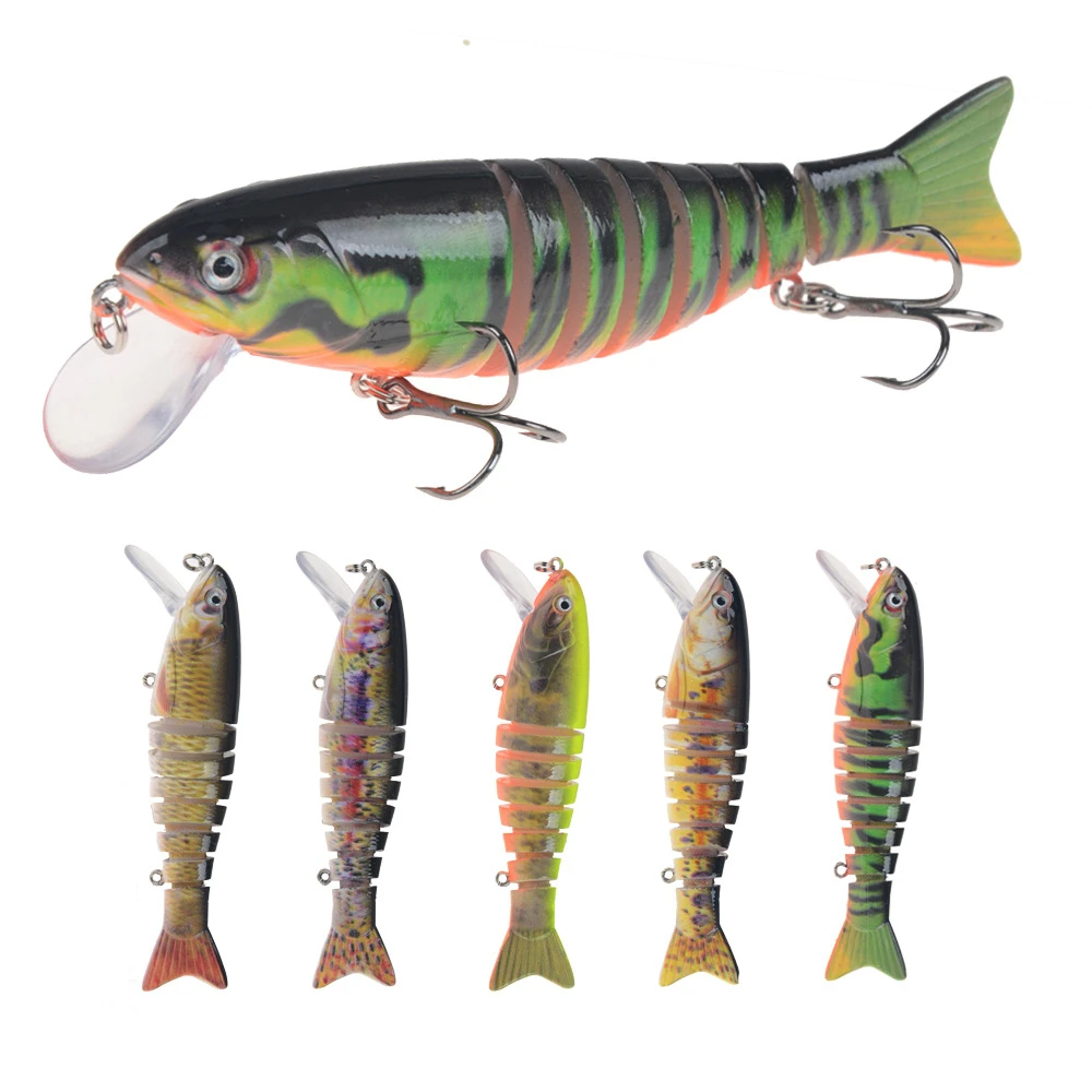 

10.5cm 17g swimbait Multi Jointed Fishing Lure 7 Segment Minnow Hard Artificial Bait Wobblers Bass Pike Crankbait Fishing Tackle