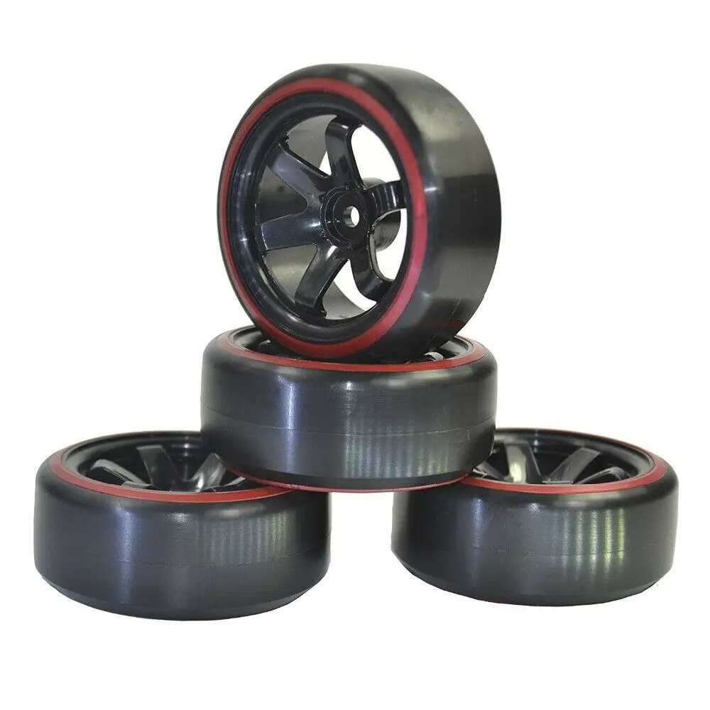 

1:10 RC Car Plastic Wheel Rim & Tires for HPI Kyosho HSP 94123 94122 94103 D4 D3 High Wear-resistant and Crush-resistant
