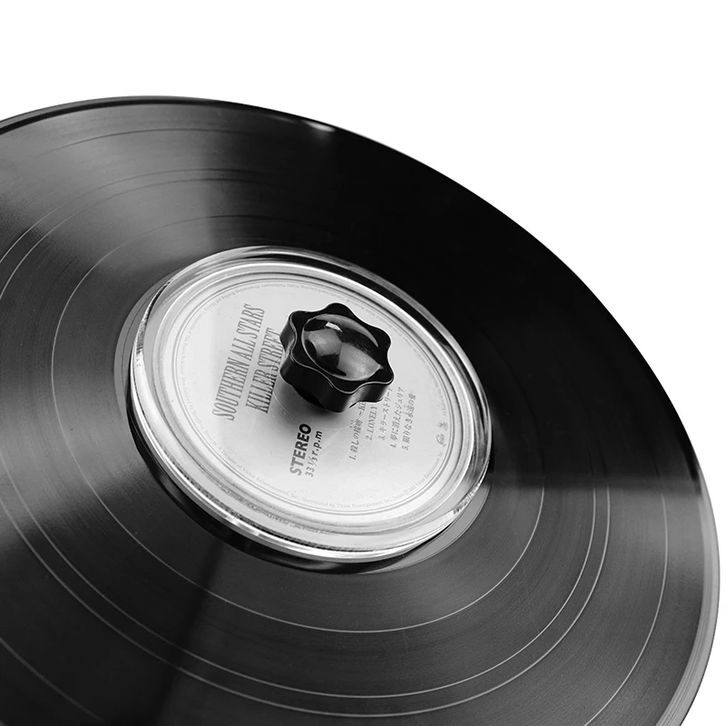 LP Vinyl Record Cleaner Clamp Record Label Saver Protector Waterproof Acrylic Clean Tool dengan Cleaning Cloth