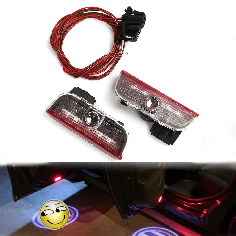 

2x For Volkswagen VW Golf 5 6 7 Jetta MK5 MK6 MK7 Tiguan Passat B6 B7 CC Sharan Car LED Logo Light Door Projector Welcome Lights