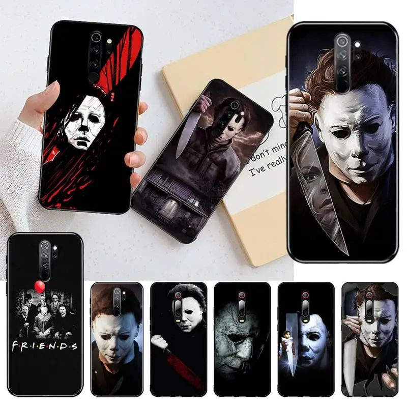 

CUTEWANAN Horror Friends Pennywise Michael Myers Jason Halloween Phone Case for Redmi 8A Note 9 8 8T 7 6 6A 5 Go Pro Redmi 9 K20