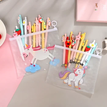 

JIANWU 10pcs/set 0.5mm Creative Cute Cartoon Super Cute Shape Black Ink Set Signature Stationery Kawaii Supplies Back To School