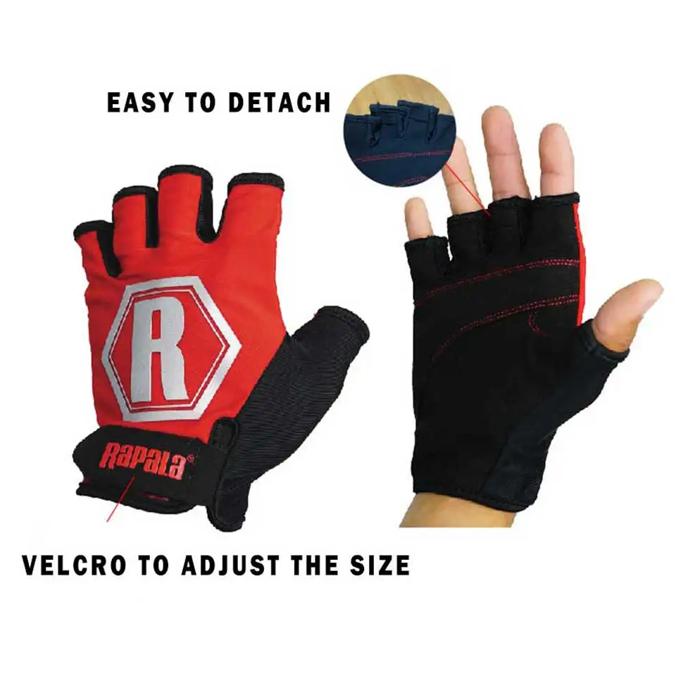 Fingerless Gloves Fishing Gloves RAPALA Fishing Gloves TACTICAL CASTING High-quality Comfort fabrics Anti-Slip Fingerless