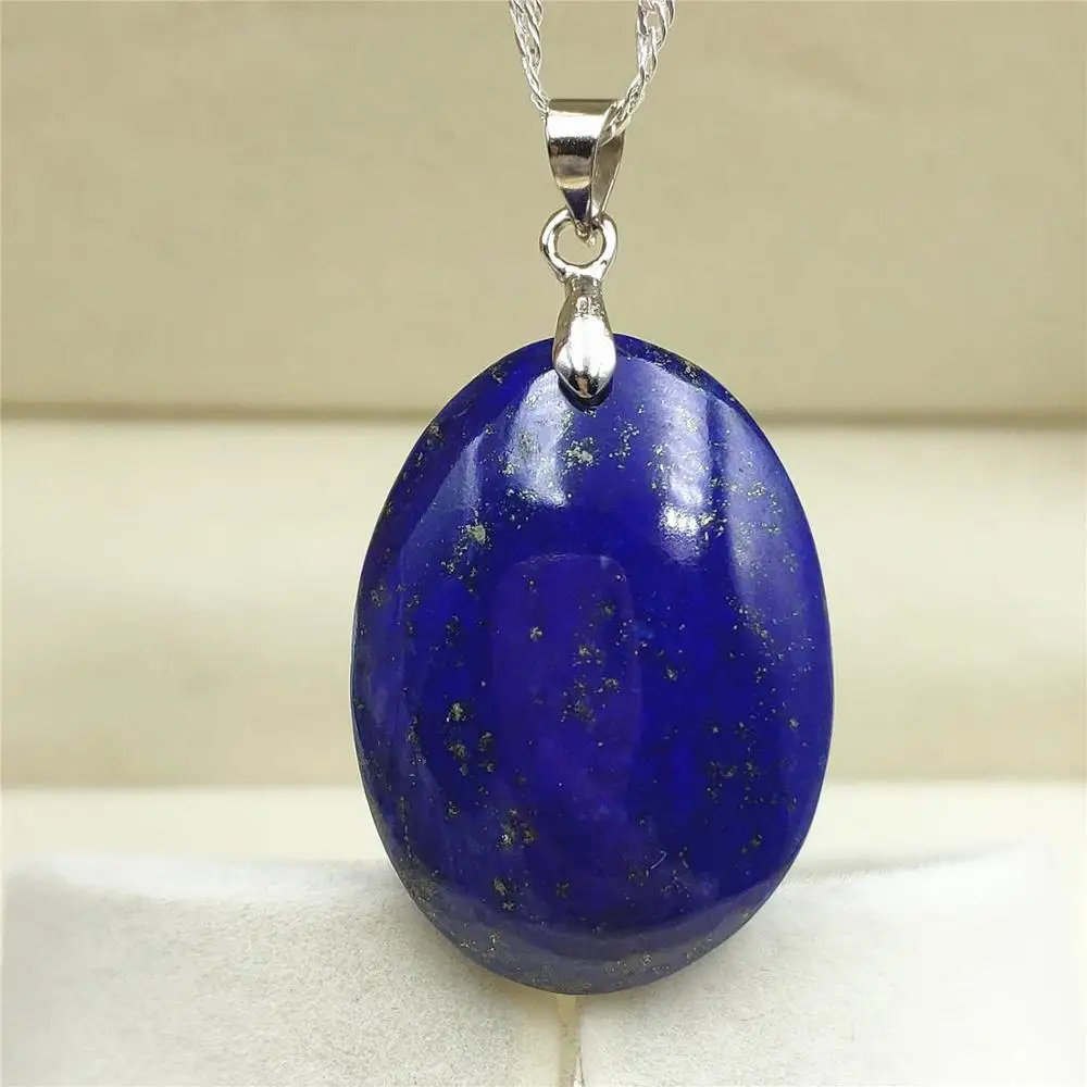 

Natural Lapis Lazuli Pendant Women Men Anniversary Party New Gift 29x22x6mm Blue Stone Crystal Necklace Pendant Drop Shipping