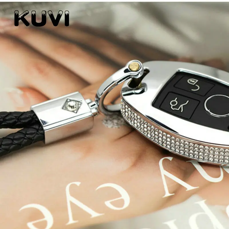 Для Mercedes Benz W203 W204 W212 C180 GLK300 CLS CLK CLA SLK C S E Class дистанционный ключ дистанционного управления чехол из цинкового сплава кожаный чехол