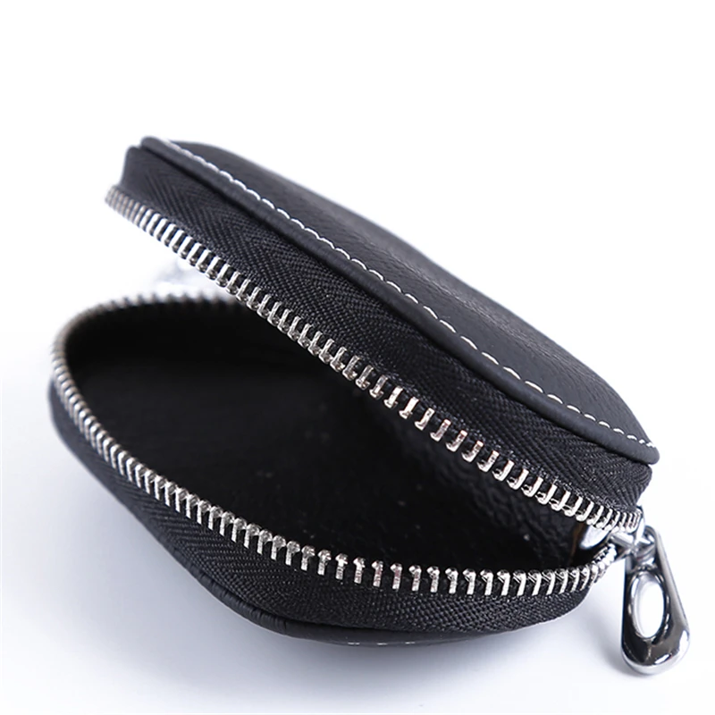 Men Key Holder Housekeeper Leather Car Key Wallets Keys Organizer Women Keychain Covers Zipper Case Bag Unisex Pouch Purse,key case,key holder,key organizer,key purse