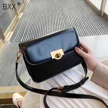 

[BXX] Solid Color PU Leather Handbags For Women 2020 Spring Shoulder Bag Female Elegant Lady Handbag Luxury Travel Bag HL207