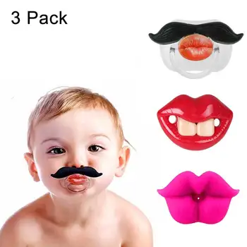 

3Pcs Funny Designed Baby Pacifiers for Soothe Your Newborn Baby, Perfect Baby Shower Gift For Small Boys Or Girls
