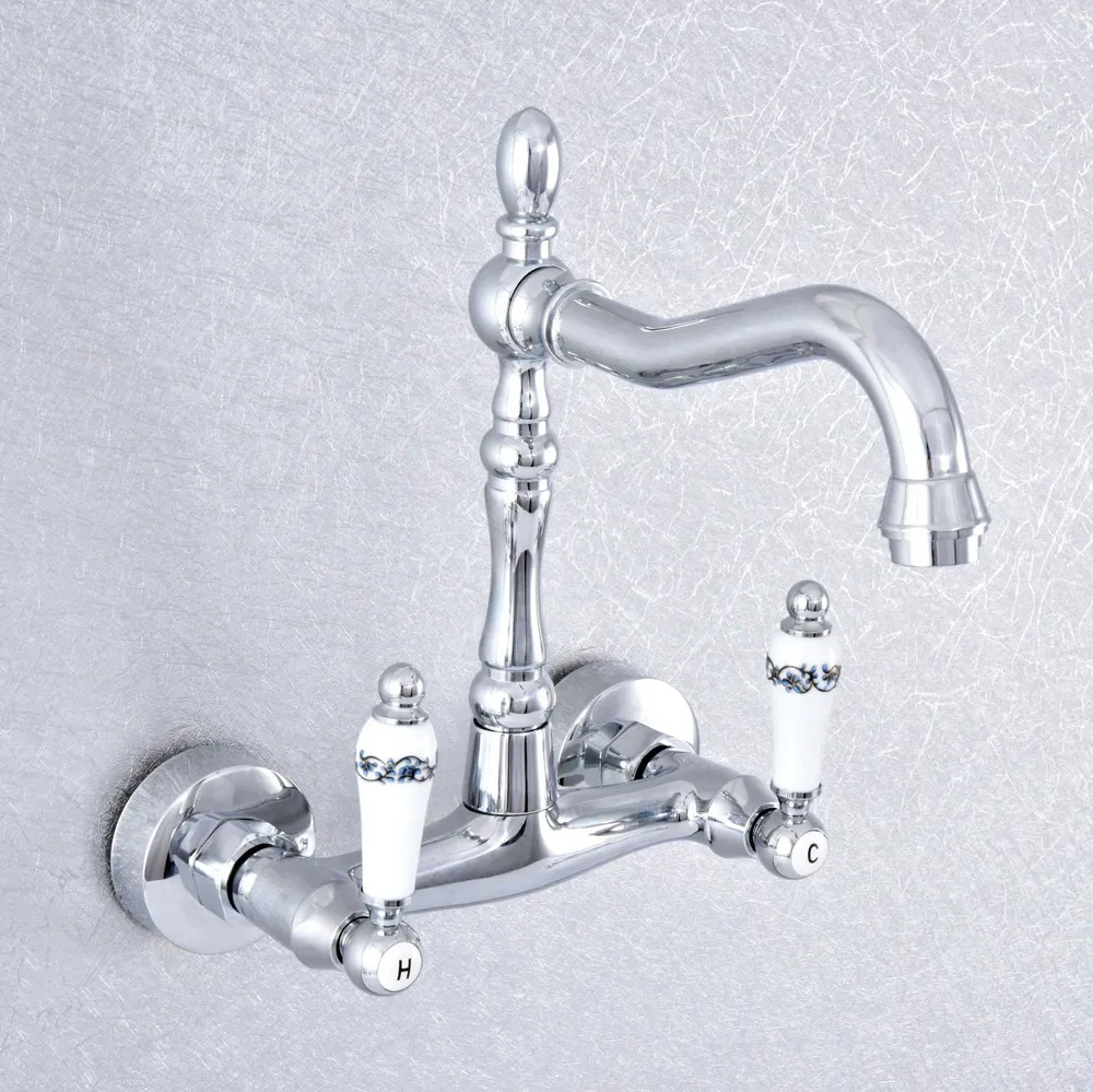 polished-chrome-brass-wall-mounted-bathroom-kitchen-sink-faucet-swivel-spout-mixer-tap-dual-ceramic-handles-levers-msf773