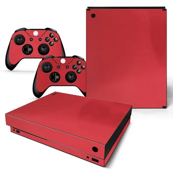 

Free drop shipping flexible protective water-proof console and controller skin sticker for xbox one x #TN-XBONEX-red