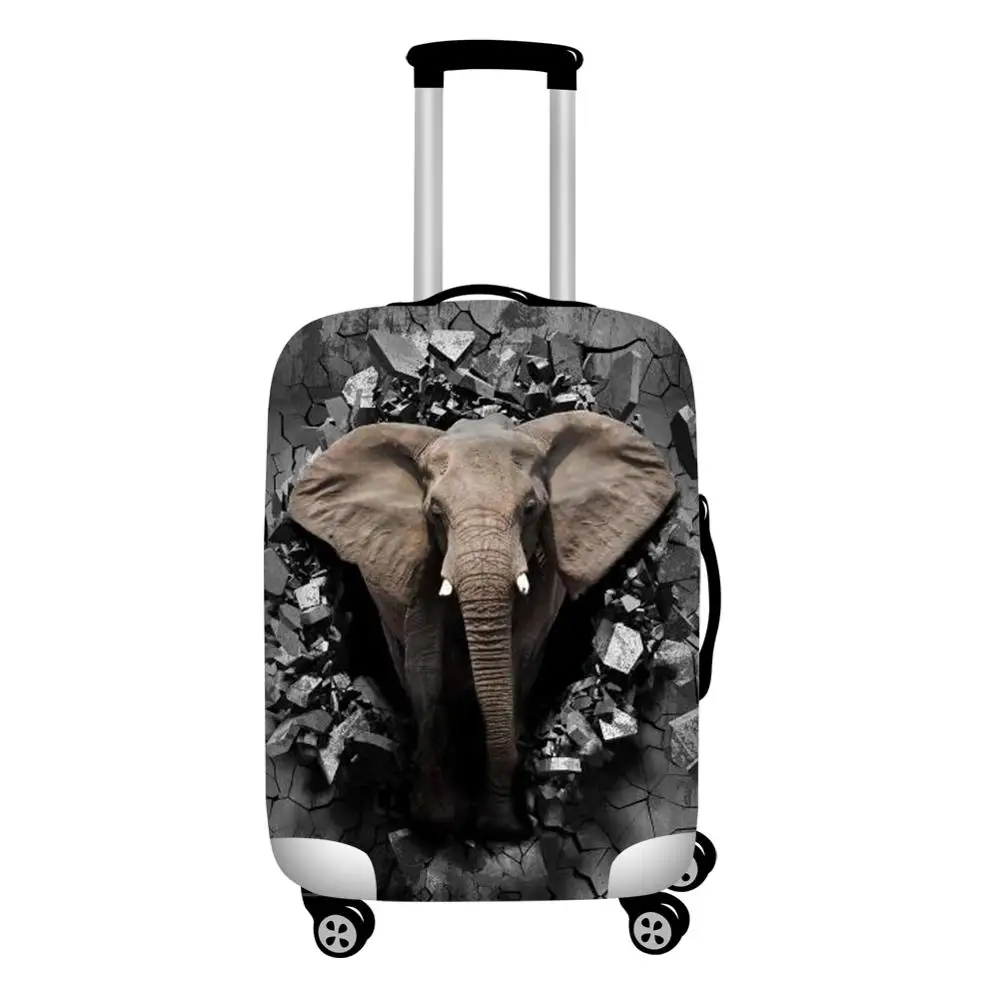 Twoheartsgirl эластичный чехол для чемодана с изображением собаки лося лошади для путешествий, 18-32 дюйма, чехлы для багажа для путешествий, водонепроницаемые чехлы - Цвет: Z5672