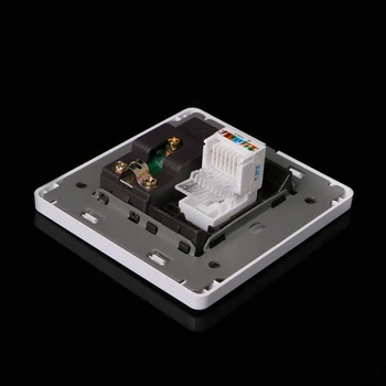 

RJ45 Network Adapter+TV Antenna Coaxial Wall Mount Output Faceplate Panel Socket