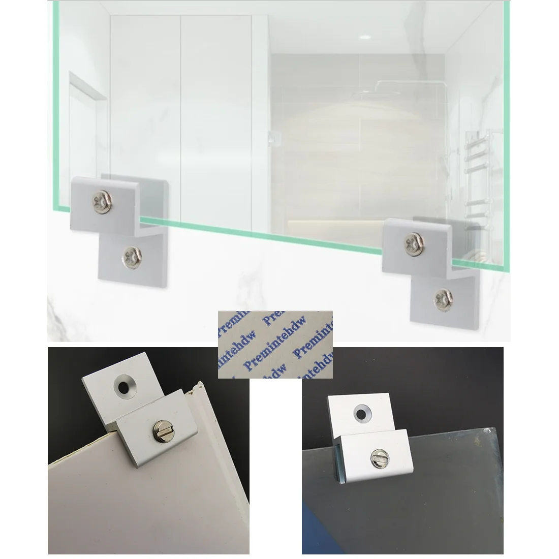 4 unidades liga aluminio suporte bracadeira em forma h preto prata 02