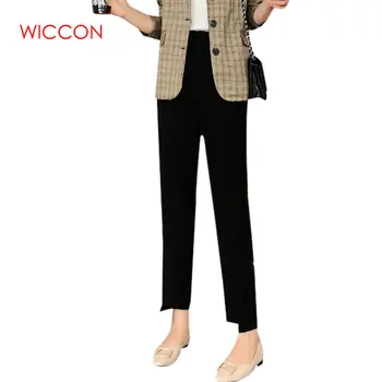 

Women Ankle-Length Casual Pants Nine Pants 2020 Spring Summer New Korean Fashion Straight Small Feet Pencil Pants Small Black