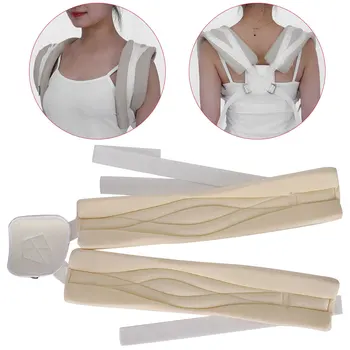 

Posture Corrector Adjustable Upper Back Posture Support Brace for Children Adult Beige M Back Trainer Belt Unisex