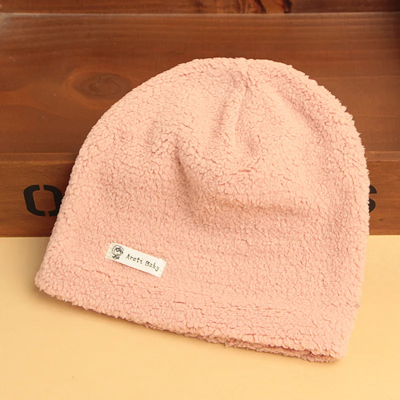 Зимняя детская шапка для мальчиков и девочек, чепчик для новорожденного младенца Baby muts Кепки детская Шапки детская шапочка шапка для новорожденных; хлопковая шапка для детей - Цвет: Pink Hat