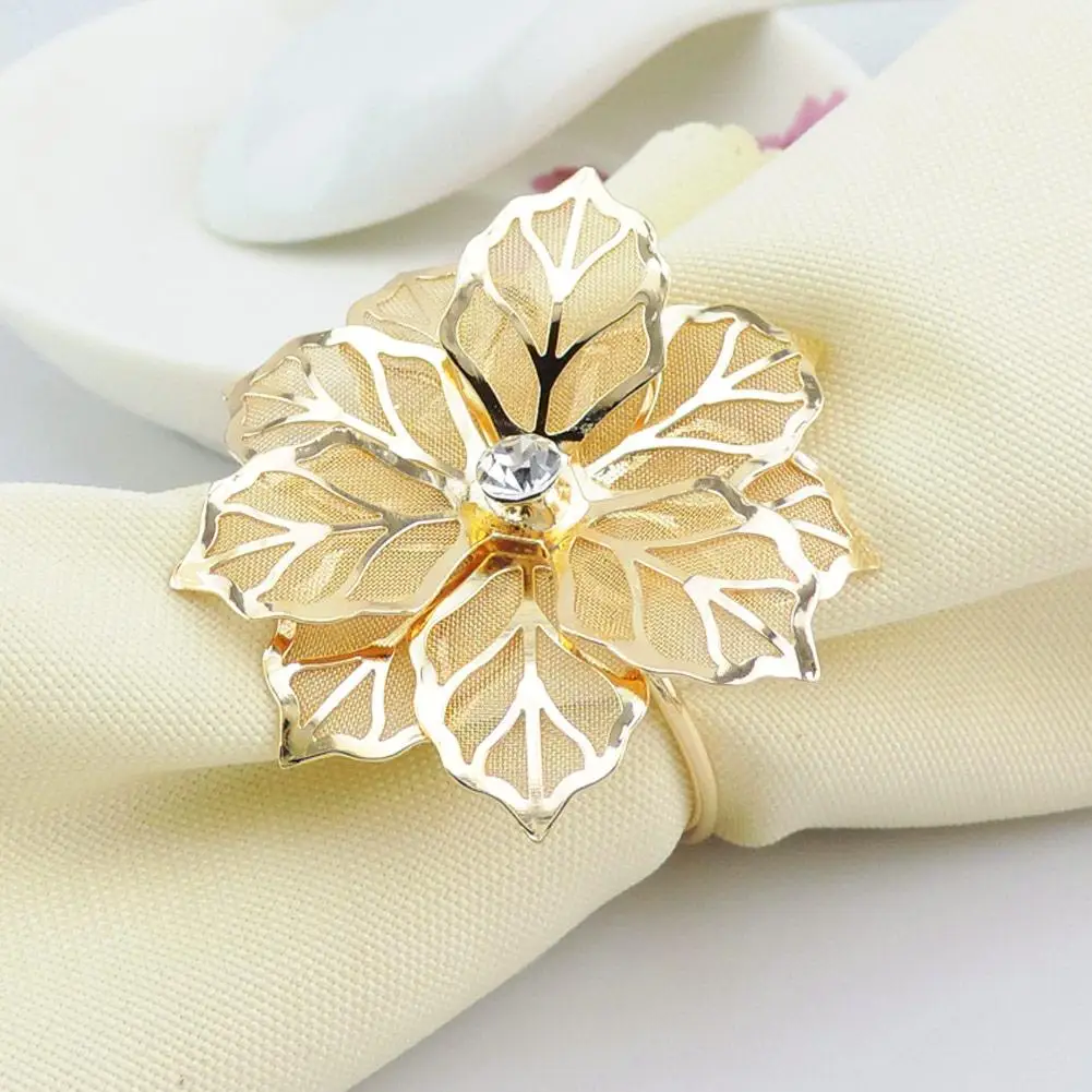

Napkin Rings with Hollow Out Flower for Dinner Parties Birthdays Weddings Family Gatherings Christmas and Other Parties