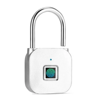 

New Arrival-Portable Keyless Smart Padlock Anti-Theft Fingerprint Door Lock Security Cabinet Door Lock Electronic Non-Password L